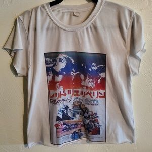 Led Zeppelin graphic crop top